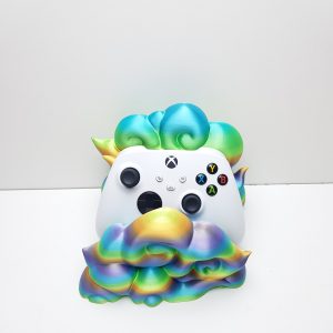 3D-geprinte Regenboogwolk Game controllerhouder