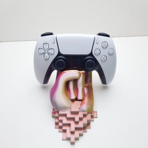 3D-geprinte "Rock On" controllerhouder