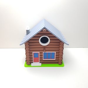 3D-geprint Vogelhuisje in de vorm van een blokhut